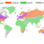 Карта показывающая уровень распространенности рассеянного склероза