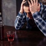 A man suffers from alcoholism