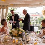 Men and women at the gala table