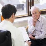 elderly man at the doctor